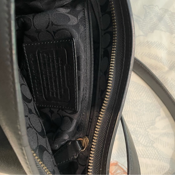 Vintage Coach black leather mini bucket cross body. - Picture 3 of 3